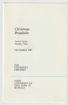 Item #11865 CHRISTMAS BROADSIDE: Xmas; Second Series, Number Nine. Robert Creeley