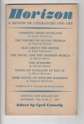Item #11991 HORIZON Vol. II, No. 11; A Review of Literature and Art. Cyril Connolly, Edwin Muir,...