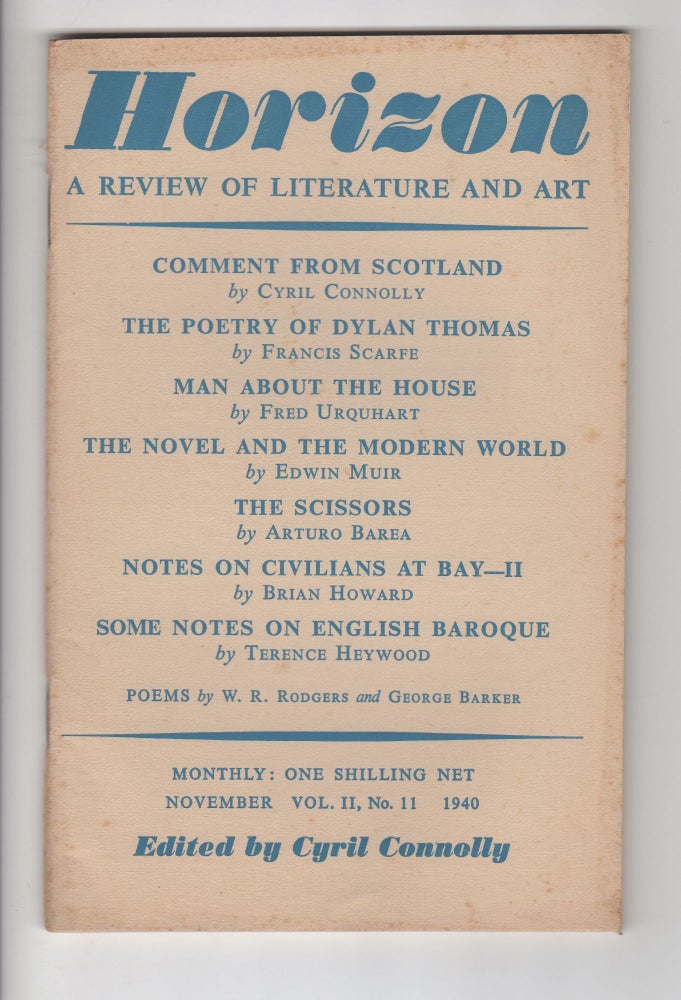Item #11991 HORIZON Vol. II, No. 11; A Review of Literature and Art. Cyril Connolly, Edwin Muir, George Barker.