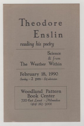 Item #12361 Poster: Reading His Poetry; Science and from The Weather Within; February 18, 1990....