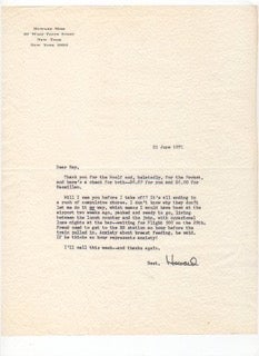 Item #12519 Correspondence/Typescript etc. between Ray Roberts and Howard Moss. Howard - Ray...