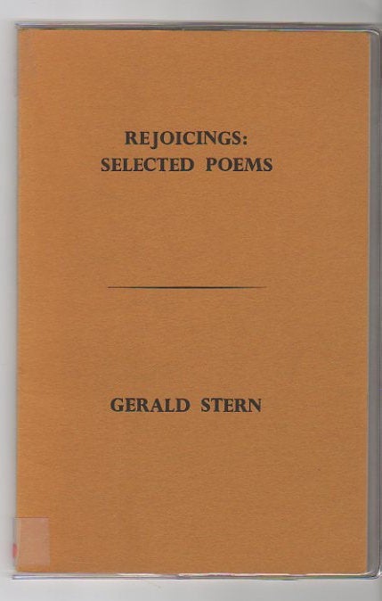 Item #12965 REJOICINGS; Selected Poems. Gerald Stern.
