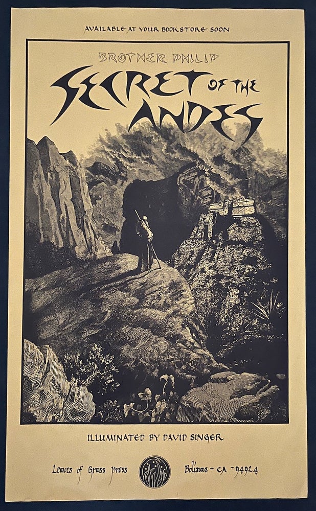 Item #13402 poster for SECRET OF THE ANDES. Singer David, Brother Philip.