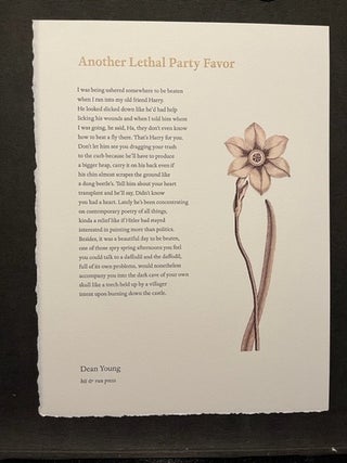 Item #13940 "Another Lethal Party Favor" Dean Young