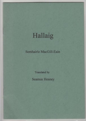 Item #14215 Hallaig. Somhairle MacGill-Eain, Seamus Heaney