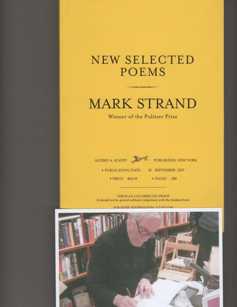 Item #14330 NEW SELECTED POEMS. Mark Strand.