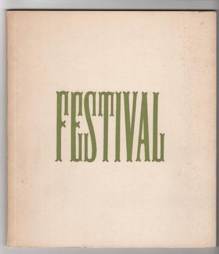 Item #14403 FESTIVAL; Spring Poetry Festival at Wesleyan. George Garrett, Willis Barnstone ed,...