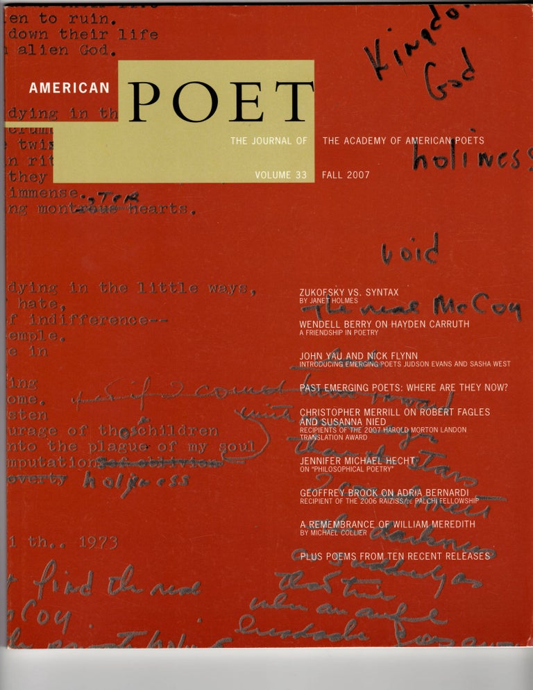 Item #14754 "Elegy for Miss Brooks" in AMERICAN POET Vol. 33, Kevin Young, signed by.
