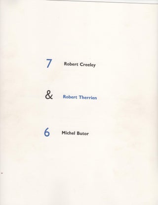 Item #14763 7 & 6. Robert Creeley, Michael Butor, Robert Therrian