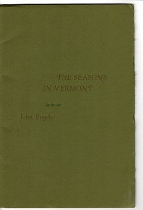 Item #14909 THE SEASONS IN VERMONT. John Engels