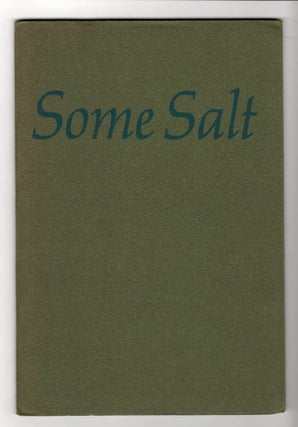 Item #15489 SOME SALT; Poems & Epigrams. J. V. Cunningham