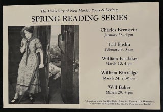 Item #15929 Poster: Spring Reading Series; University of New Mexico Poets & Writers. Theodore...