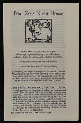 Item #15931 Prospectus for FOUR ZOAS NIGHT HORSE LTD; 1980-1981 Book Series: Illustrated Poetry....
