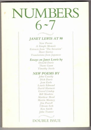 Item #15946 NUMBERS 6-7, VOL. IV, NO. 2, WINTER 1989-90. John Alexander, Janet Lewis