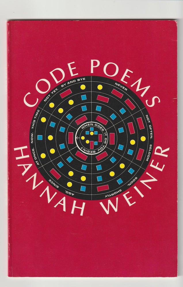 Item #16225 CODE POEMS; From the International Code of Signals for the Use of All Nations. Hannah Weiner.