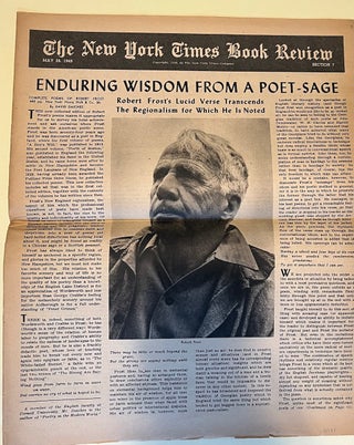 Item #16298 THE NEW YORK TIMES BOOK REVIEW (May 29, 1949, Section 7). Robert Frost