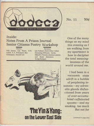 DODECA: A Monthly Review of Poets & Poetry (Nos. 11. A. M. Warr, ed., Will Inman.