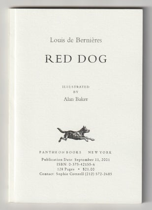 Item #2971 RED DOG. Louis De Bernieres