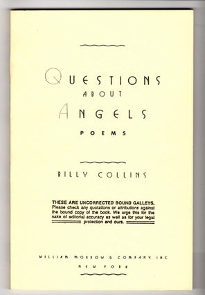Item #6888 QUESTIONS ABOUT ANGELS. Billy Collins