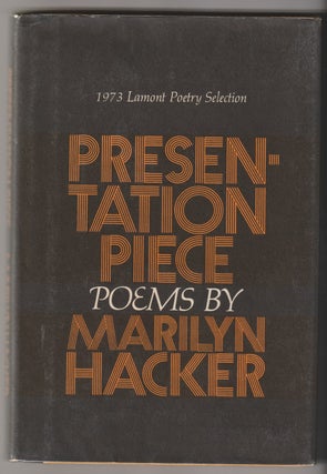 Item #790 PRESENTATION PIECE. Marilyn Hacker